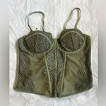 Garage Green Lace Bustier Top Photo 0