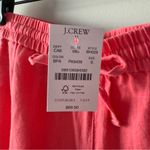 J.Crew  Pink White Floral Embroidered Shorts Scalloped Hem Pull On Drawstring S Photo 4