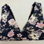 Billabong  Women’s Black Floral Plunge Bikini Top - Size Small - EUC Photo 0