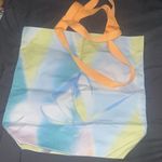 Drunk elephant Colorful Tote Bag with Orange Straps Blue Photo 0