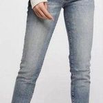 Free People NWOT Stella High Rise Cropped Skinny Jeans Frayed Hem Photo 0