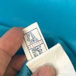 Vintage nylon long Blue rain Trench Coat size 10 Photo 11