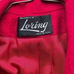 Vintage Hockanum Overcoat Womans Large Wool Blend Fabric by Forstman Union USA Red Photo 5