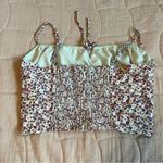 Aritzia Sunday Best Floral Print Women's Milkmaid Crop Top Purple Size M Photo 5
