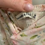 Abercrombie & Fitch Abercrombie Twist Front Floral White Midi Dress Photo 4