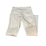 J. McLaughlin  Size 8 Cream Cotton Stretch Straight Leg Denim Jeans Off‎ White Photo 2