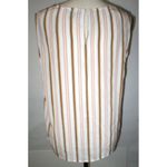 NWT $278 Worth New York Womens 14 Blouse Top Designer Silk Pink Brown White Work Photo 2