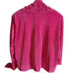 Colsie Women's Pink Ribbed Velvet Zip Photo 8