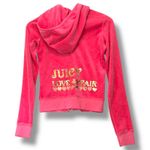 Juicy Couture Vintage  Velour Hoodie Small "Juicy Love Affair" Y2K Cracked Decals Photo 2
