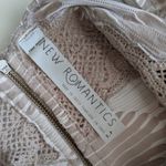 Free People  New Romantics Mini Dress S Shift Crochet Cutout Neutral Minimalist Photo 15