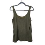 Elizabeth and James  Knit Tank Top Womens Size M Hi Low Minimalist Olive Green Photo 1