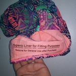 Apollo Swim  Pink Blue Geometric Print High Rise Bikini Bottoms Size M Photo 6