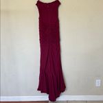 House Of CB House‎ of CB 'Gabbi' Wine Front Ruffle Maxi Dres NWOT size L Photo 12