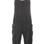Sol Angeles Women's Black Sleeveless Cargo Straight Utility Overalls Pants Sz XS Photo 0