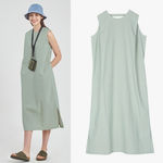 Nau Hera Dress II Mint Blue 100% Hemp Maxi Sundress Side Slit Pockets Medium Photo 1