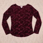 Sundance  Delicate Senses Velvet Tee Burgundy Red Sz Extra Small Photo 4