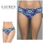 Ralph Lauren New. Lauren  blue tile bikini bottoms. Photo 1
