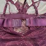 Cinema Etoile Purple Lace Babydoll Slip‎ And Thong Panty Size Small Photo 6