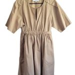 3.1 Phillip Lim Dress 2 Khaki Cotton Twill Short Sleeve Minimalist Neutral Trip Photo 3