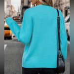 NWT, Lavishly Paris Women’s Mint Blue Neck Knit Sweater. Photo 11