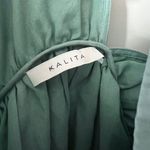 Kalita Green Aphrodite Cloud Tunic Mini Dress Cotton Silk Blend V Neckline XS Photo 7
