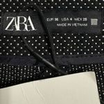 ZARA NWT  Micro Polka Dot Dress Pants Trousers Size 4 Black White 30x27.5 Ankle Photo 6