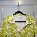 Pacific&Co d& Active Lime Green/White Floral Print Zip Jacket size M Photo 2