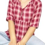 Maeve Anthropologie  Plaid Peplum Top Photo 2