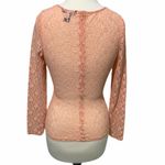 Victoria's Secret Victoria’s Secret Floral Sheer Lace Stretchy Long Sleeve‎ Wrap Top Pink 4 Photo 5