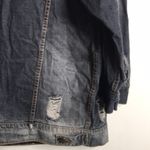 POL Vtg distressed dark wash denim button up jacket 100% cotton fall winter Photo 12
