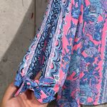 Lilly Pulitzer XS Soleil Pink Palm Paradise Pamala Lileeze Blouse Preppy Resort Photo 5