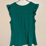 Monteau  Emerald Ruffle Wrap Top Photo 8