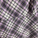 Brandy Melville Colleen Plaid Mini Dress Purple Tie Back Academia Preppy Argyle Photo 5