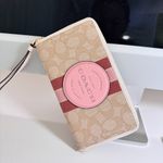 Coach Dempsey Large Phone Wallet With Stripe And Coach Patch c4110 Photo 0