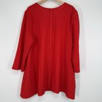 Joseph Ribkoff  Womens Red Textured Knit Tunic Top Size 12 Artsy Lagenlook Photo 4