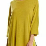 Eileen Fisher  Organic Cotton Silk XS Knit Tunic Top 3/4 Sleeve Blouse Oversized Photo 0