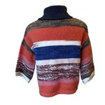 Knox Rose NWT, Cozy Colorful Striped Knit Turtleneck Sweater, Sz XS Photo 4