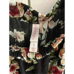 Xhilaration  Black Floral Short‎ Sleeve Jumpsuit Small Photo 5