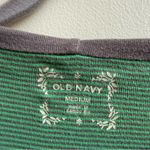 Old Navy Y2K  Babydoll green stripe Hooded Top Grunge Indie Sleeze Size M Photo 2