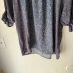Love Olive CO Size‎ Medium Blue Floral Peasant Ruffle Sleeve Photo 2