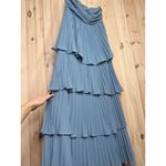 Lulus NWOT  Seriously Sensational Light Blue Strapless Tiered Maxi Dress Size L Photo 5