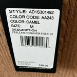 Adrianna Papell NWT~: Camel colored Cable knit high hem sweater- size M Photo 3