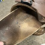 Birkenstock Birki's SANTOSA Cross Strap Slide Sandal  Womens 7 Men’s 5 Color: Brown Photo 9