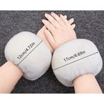 White Elegant Faux Fur Cuffed Sleeve Arm Warmers Photo 3