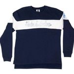 NHL Minnesota State of Hockey Women's Long Sleeve Crewneck Sweatshirt, Small Blue Photo 0