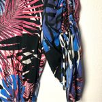 Airfield Tropical Palm Cold Shoulder Dress with Waist Tie Size 6 Photo 4