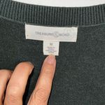 Treasure & Bond Long Sleeve V-neck Midi Sweater Dress In Green Wood Medium Photo 6