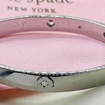 Kate Spade Brand New  Spot the Spade Studded Hinged Bangle Silver Tone Photo 0