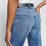 NWT Reformation Val 90s Mid Rise Straight Jeans Sz 31 Blue Photo 3