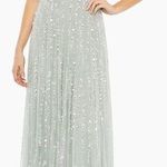 Mac Duggal  93784 Embellished V-Neck Column Ethereal Fairy Gown in Mint, Size 4 Photo 0